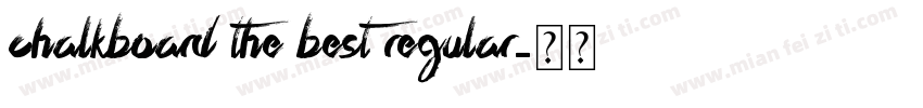 Chalkboard the best Regular字体转换